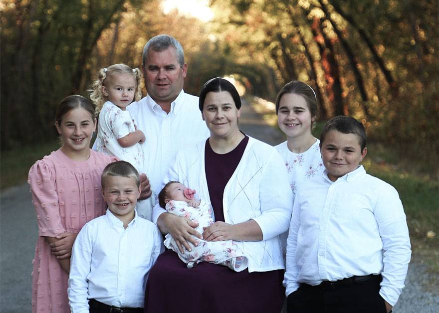 The Burkholder family photo, owners and operators of The Egg Basket