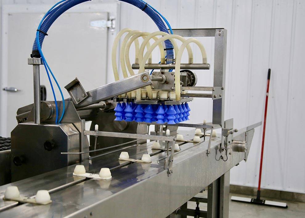 The Egg Basket packing machine on the family farm in Macedonia, IL